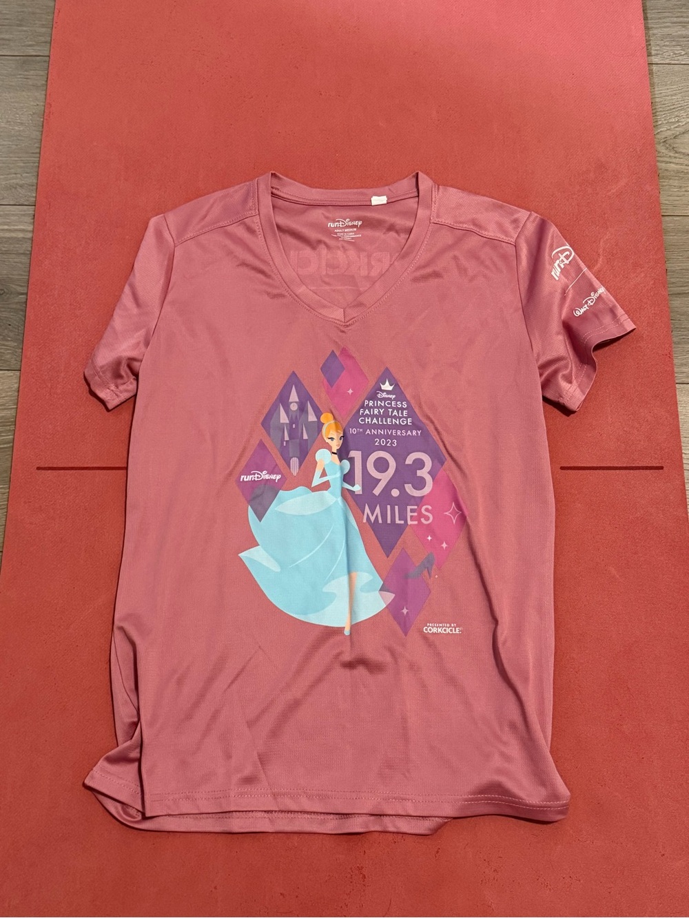 2023 Disney Women's Princess Fairy Tale Challenge 19.3 Miles Tee - Dusty Rose